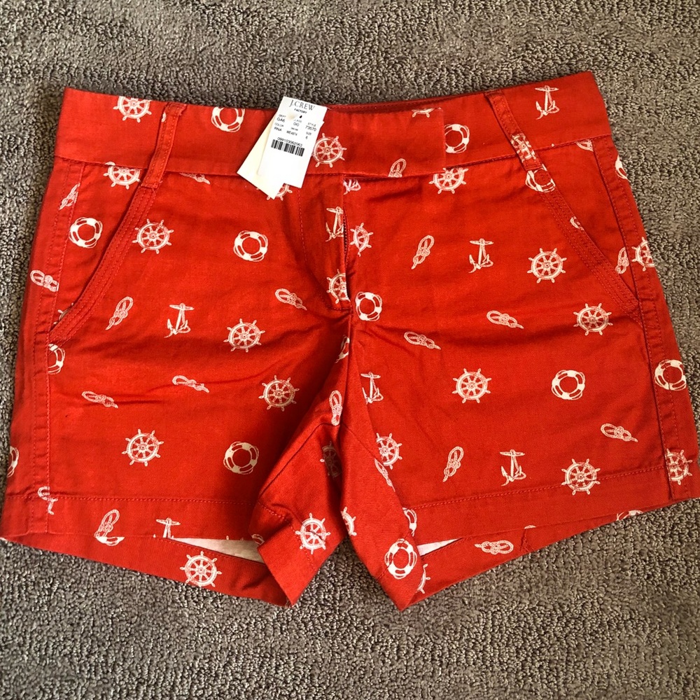 NWT J. Crew Factory 5” printed chino short